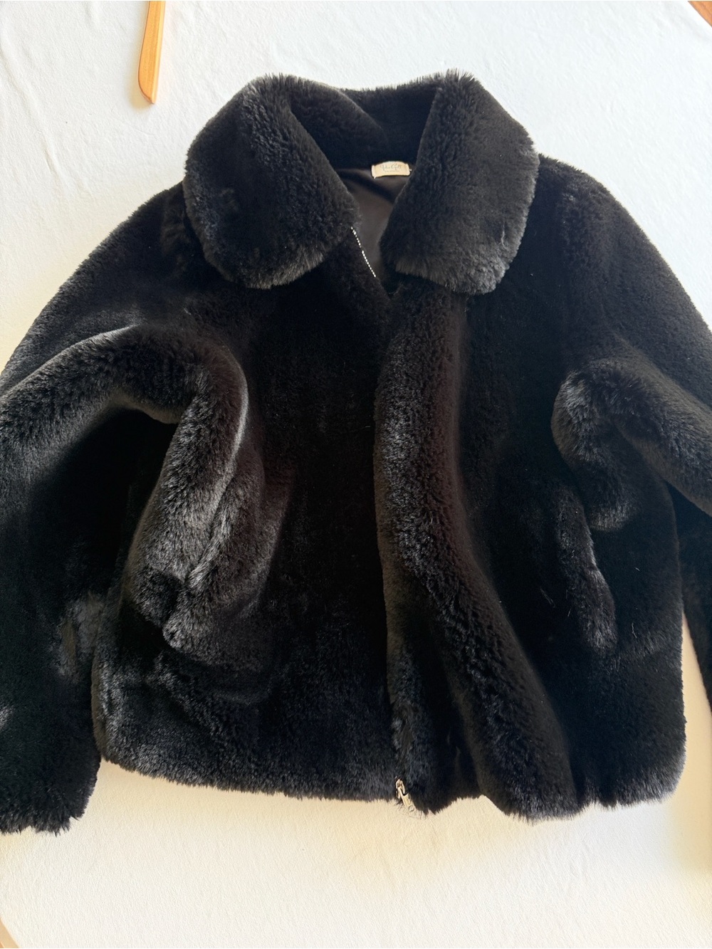 Brandy Melville Women’s Black Faux Fur Jacket